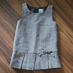 Baby GAP Gray Herringbone Sleeveless Dress Size 18-24M